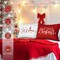 Christmas Standard Pillowcase 20x26 Set of 2, Red Christmas Snowflake Decorative Lumbar Pillow Cases 20 x 26 Long Rectangle Standard Shams Throw Bed Pillow Covers Xmas Cushion Cover 2 Pack